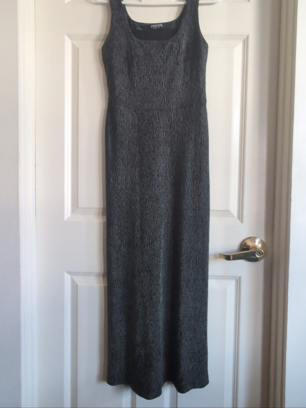 Dark green Disturbia "Thekla" plisse velvet column maxi dress - Picture 1 of 9